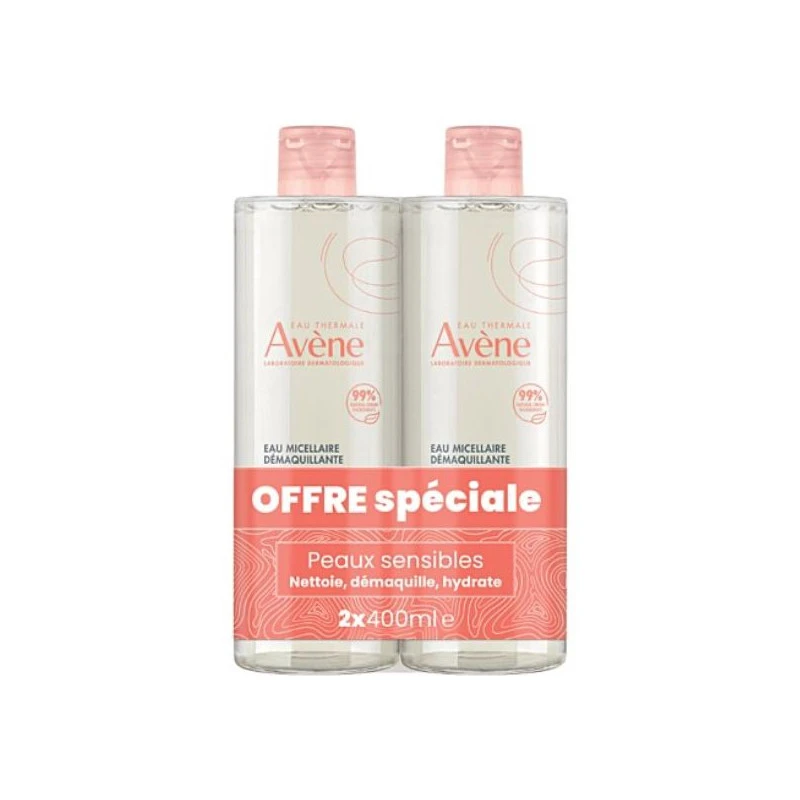 Avène Eau Micellaire Démaquillante Peaux Sensibles Duo 2x400ml 3 Avène Eau Micellaire Démaquillante Peaux Sensibles Duo 2x400ml