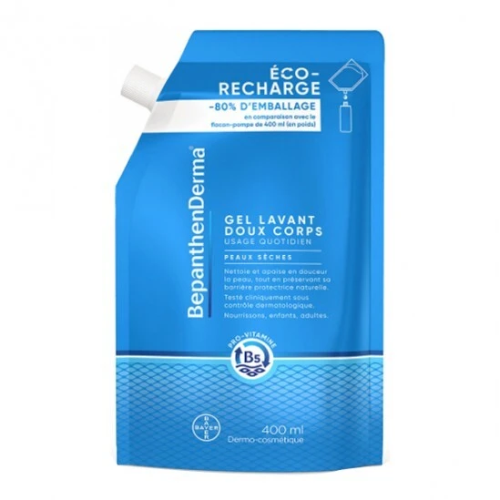 Bepanthen Derma éco-recharge Gel Lavant Doux Corps 400ml 3 Bepanthen Derma éco-recharge Gel Lavant Doux Corps 400ml