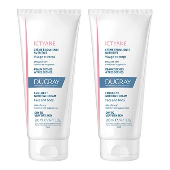 Ducray Ictyane Crème émolliente Nutritive 2x200ml 3 Ducray Ictyane Crème émolliente Nutritive 2x200ml