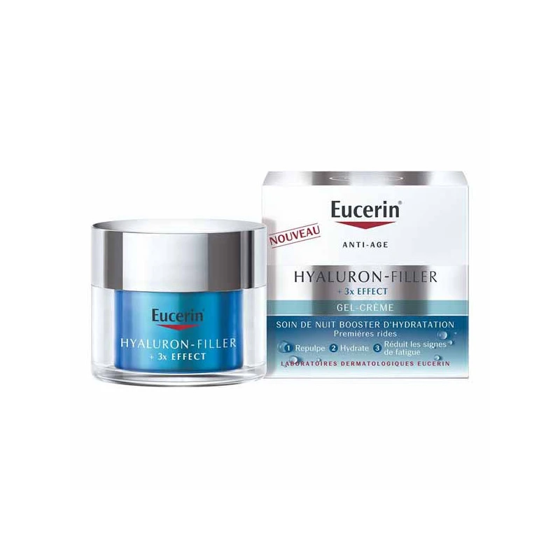Eucerin Hyaluron Filler+ 3x Effect Gel-crème Soin De Nuit 50ml 3 Eucerin Hyaluron Filler+ 3x Effect Gel-crème Soin De Nuit 50ml