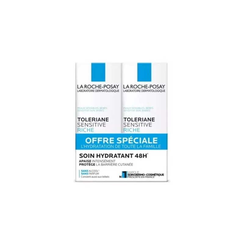 La Roche-Posay Tolériane Sensitive Riche Lot De 2 X 40 Ml 3 La Roche-Posay Tolériane Sensitive Riche Lot De 2 X 40 Ml