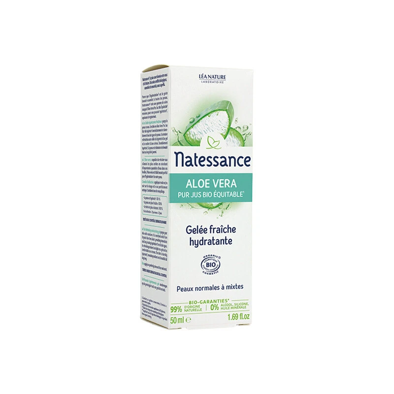 Natessance Aloe Vera Gelée Fraiche Hydratante 50ml 3 Natessance Aloe Vera Gelée Fraiche Hydratante 50ml