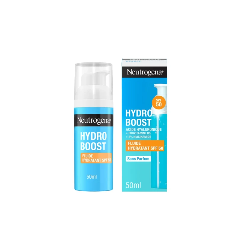 Neutrogena Hydro Boost Fluide Hydratant Avec Acide Hyaluronique B5 Et Niacinamide SPF 50 50ml 3 Neutrogena Hydro Boost Fluide Hydratant Avec Acide Hyaluronique B5 Et Niacinamide SPF 50 50ml