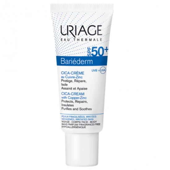 Uriage Bariéderm Cica-crème Spf 50+ Au Cuivre-zinc 40ml 4 Uriage Bariéderm Cica-crème Spf 50+ Au Cuivre-zinc 40ml – Image 2